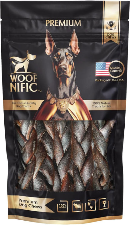 Braided Collagen Dog Sticks – Natural Beef Chew