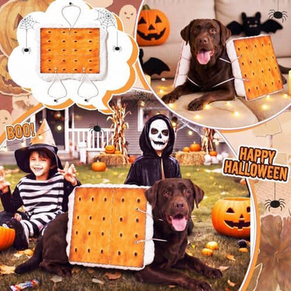 Dog S'More Costume Pet Marshmallows and Chocolate Costume