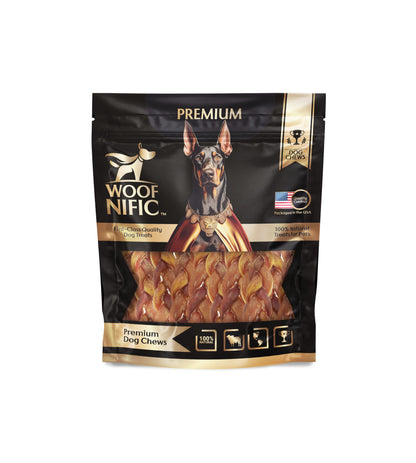 Braided Collagen Dog Sticks – Natural Beef Chew