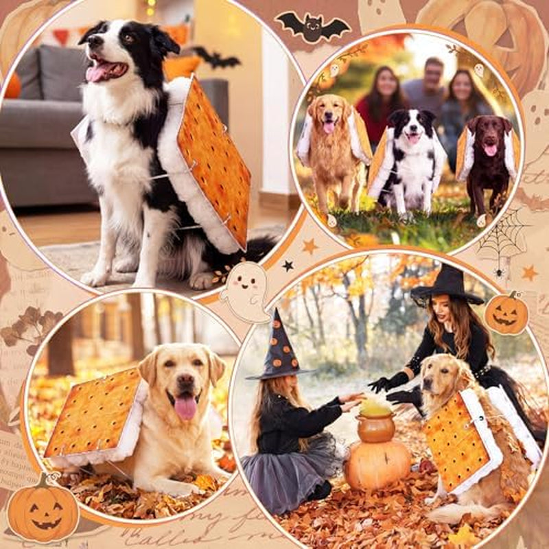 Dog S'More Costume Pet Marshmallows and Chocolate Costume