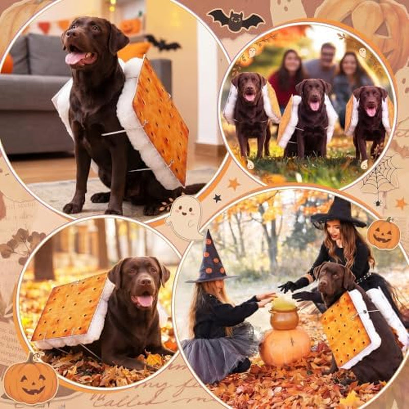 Dog S'More Costume Pet Marshmallows and Chocolate Costume