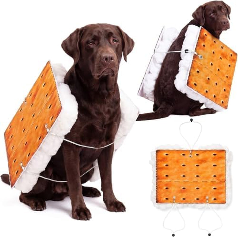 Dog S'More Costume Pet Marshmallows and Chocolate Costume